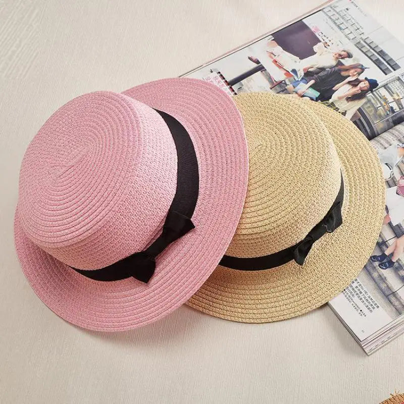 Women's Panama Straw Beach Hat - Wide Brim Summer Sun Hat