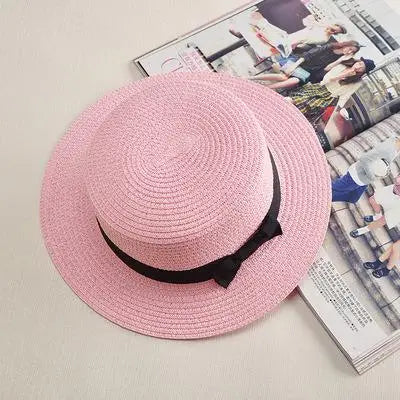Women's Panama Straw Beach Hat - Wide Brim Summer Sun Hat