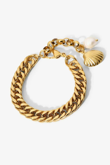 18K gold curb chain bracelet