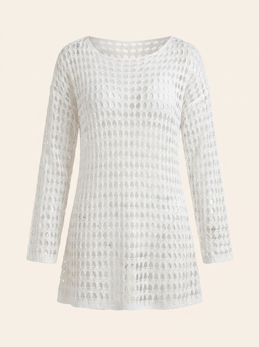 Crochet Long Sleeve Cover-Up - LoneHive