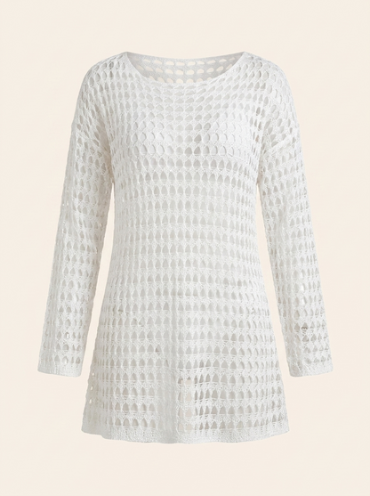 Crochet Long Sleeve Cover-Up - LoneHive